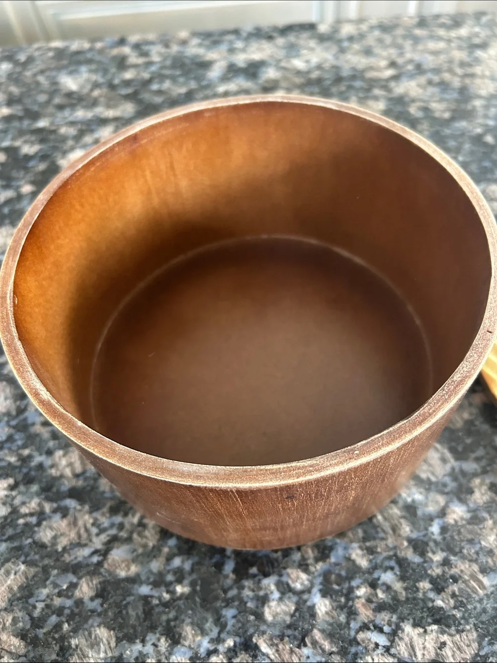 ASHLAND GOLD & BROWN DECORATIVE ROUND TRINKET BOX BWT